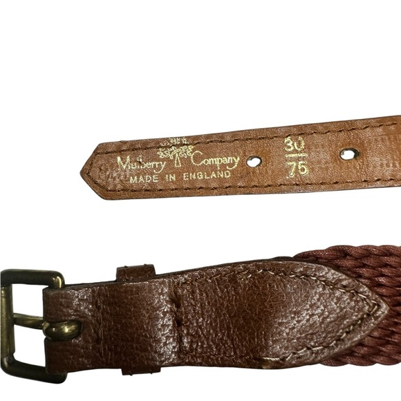 Mulberry Company England Brown Braided Belt 30/75 main image 5